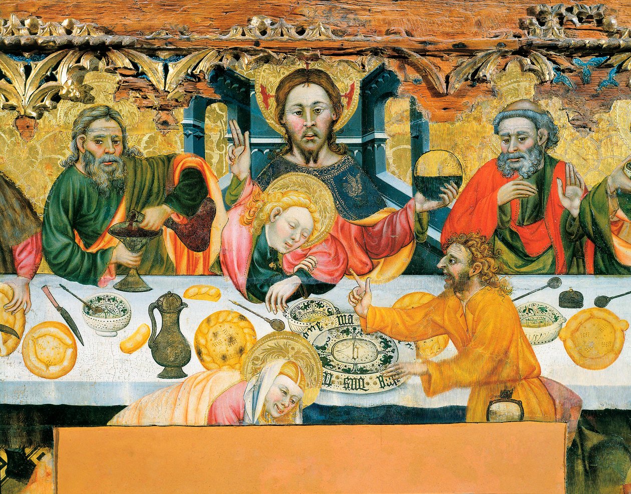 The cene (detalj) ca. 1370-1400 (maleri) av Jaume the elder Ferrer