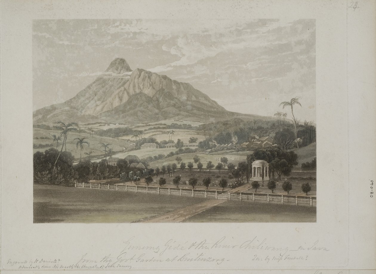 Hage ved Buitenzorg (akvatint) av Javanese School