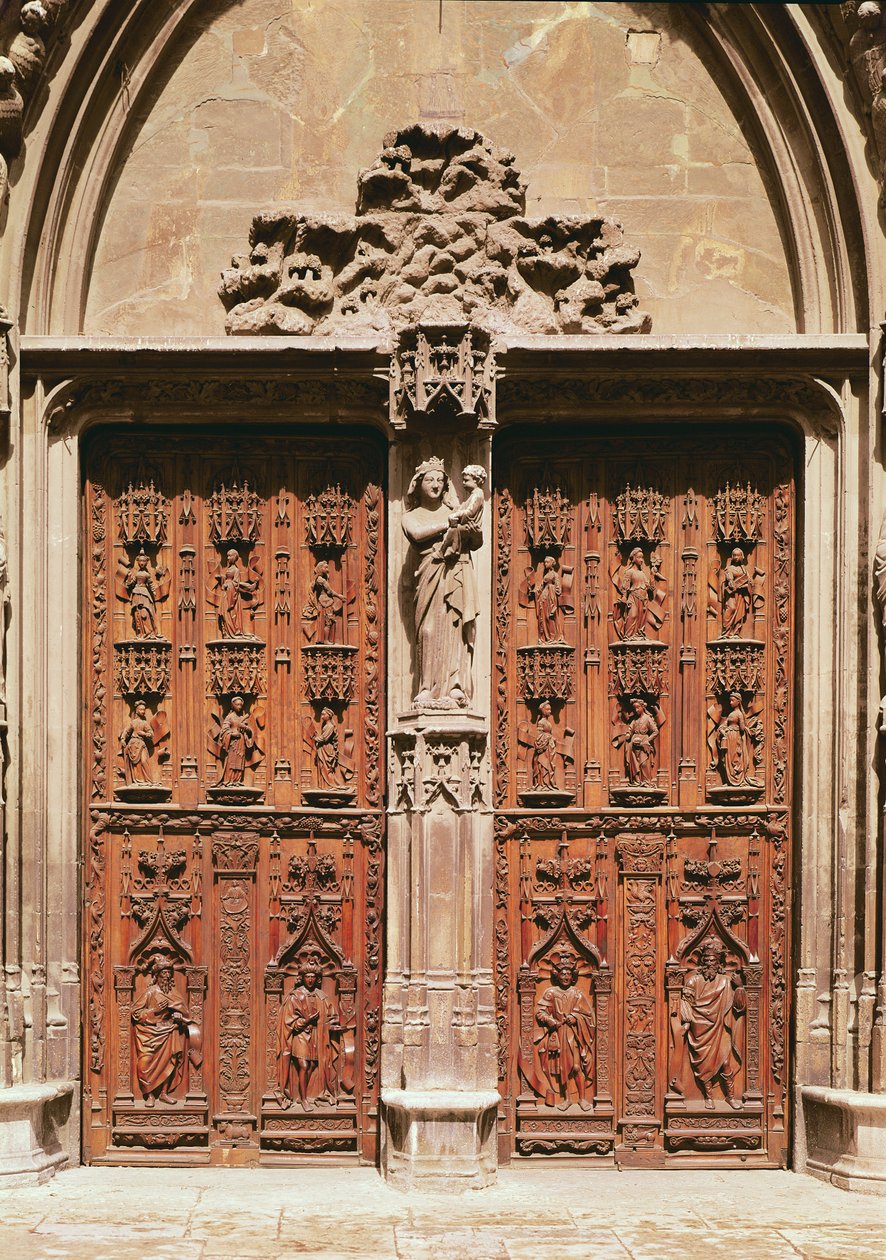 Hovedportalen til Saint-Sauveur-katedralen, bygget i 1504 av Jean and Soquet, Pierre Guiramand