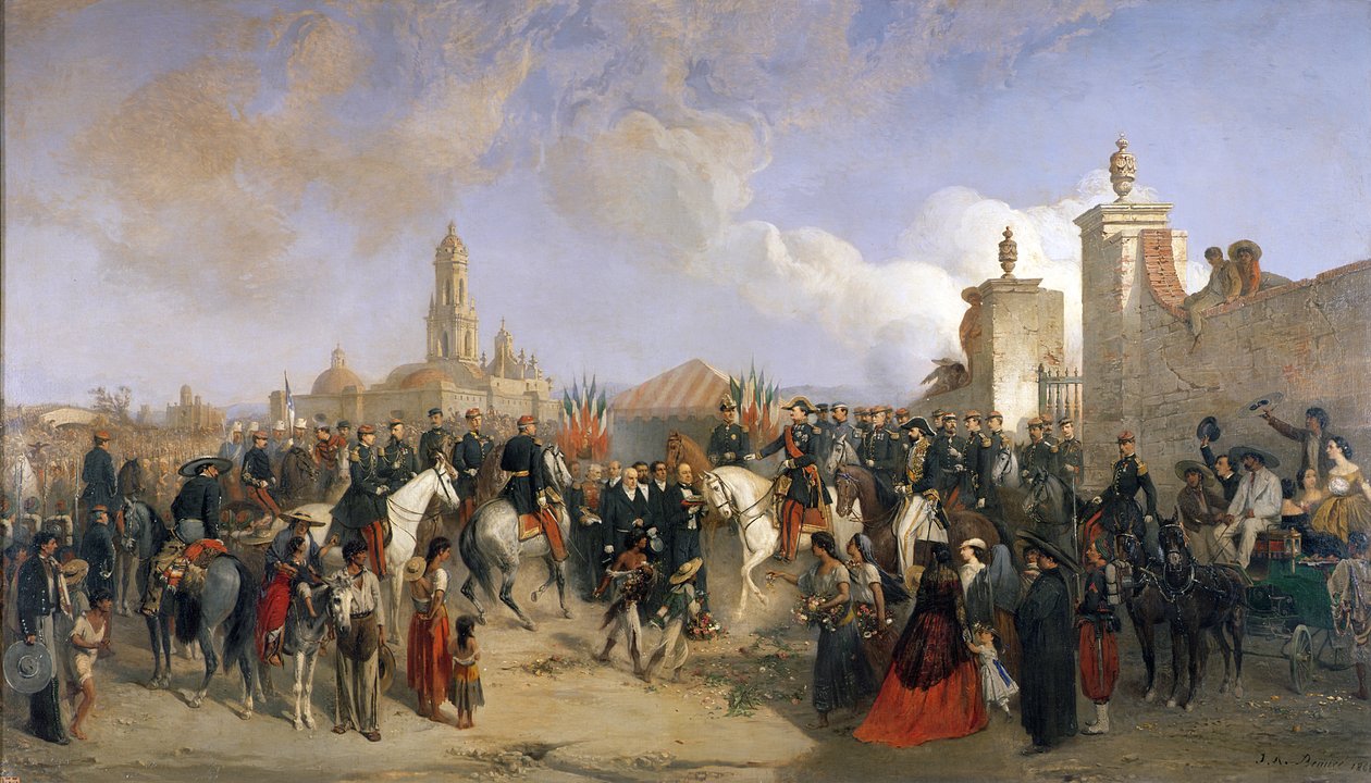 Inngangen til det franske ekspedisjonskorpset i Mexico by, 10. juni 1863, 1869 av Jean Adolphe Beauce