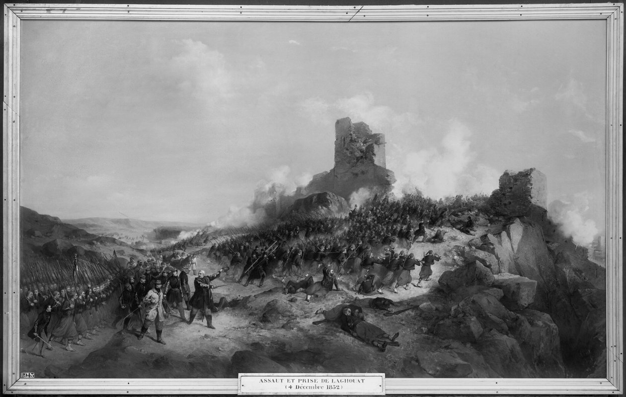 Inntak av Laghouat av general Pelissier (1794-1864) 4. desember 1852, 1853 av Jean Adolphe Beauce
