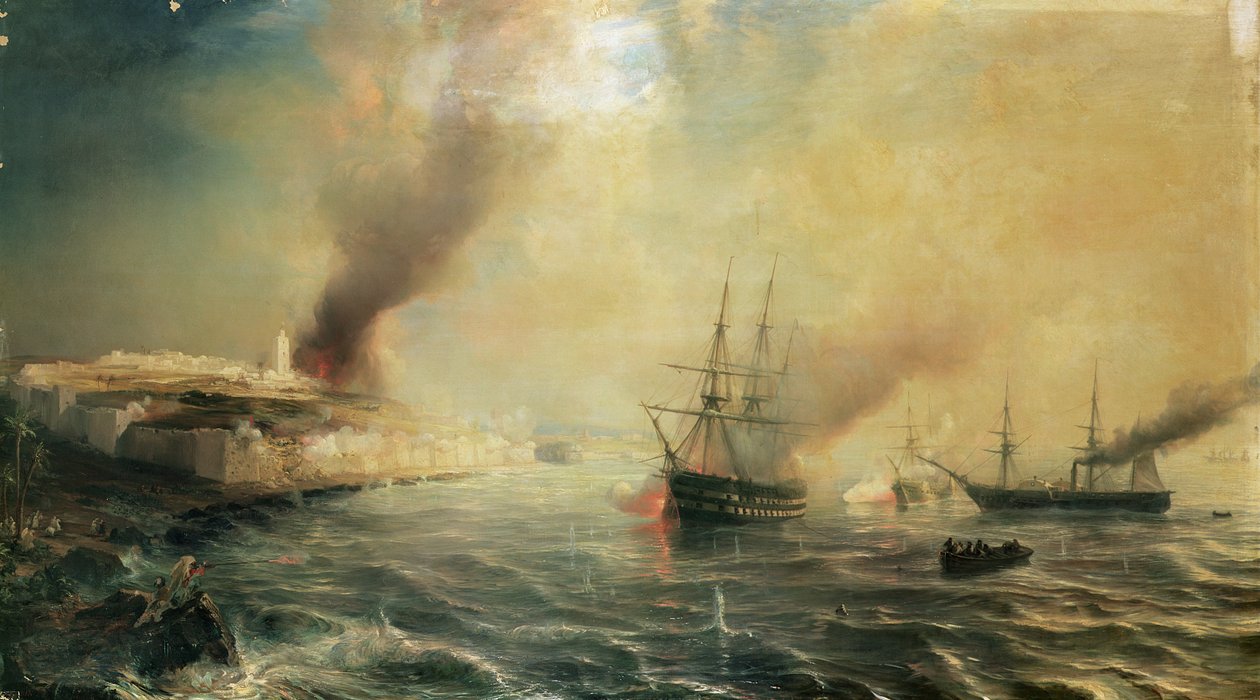 Bombardement of Sale, 26. november 1851, 1855 av Jean Antoine Theodore Gudin