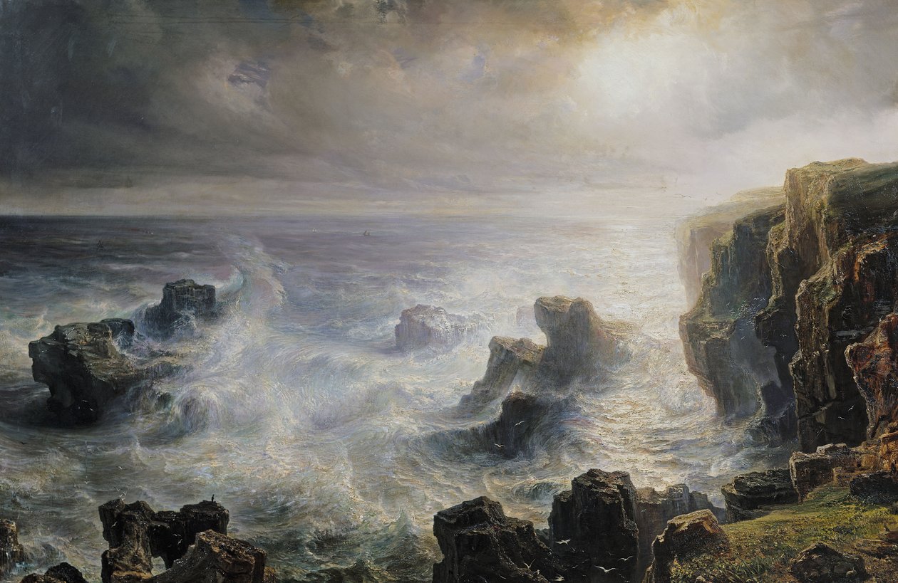Storm utenfor kysten av Belle-Ile av Jean Antoine Theodore Gudin