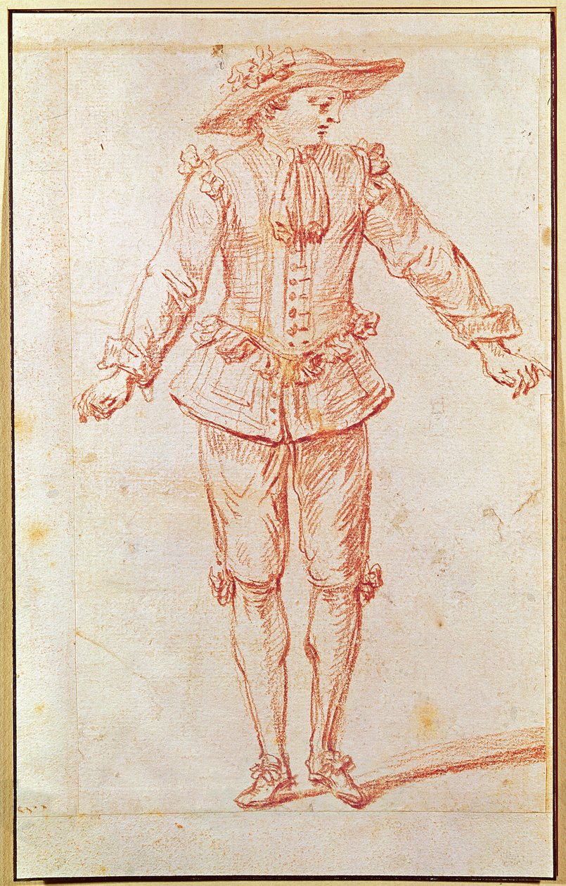 En danser fra Paris Opera av Jean-Antoine Watteau