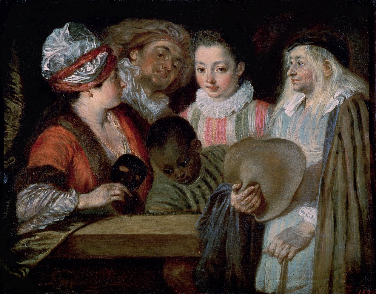 Skuespillere fra Theatre Francais, ca. 1714-15 av Jean Antoine Watteau
