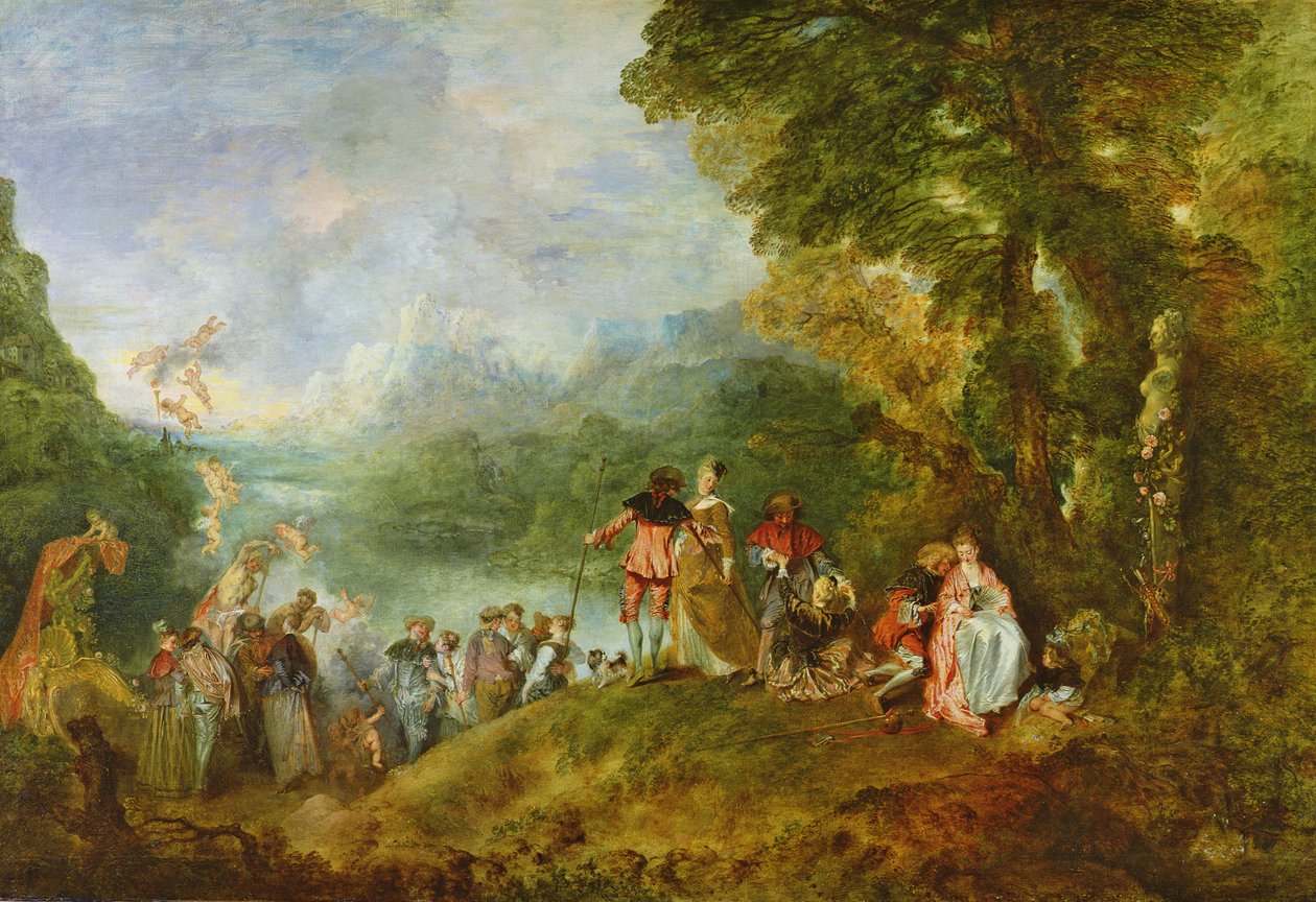 Ombordstigning for Cythera, 1717 (for detaljer se 65335) av Jean Antoine Watteau