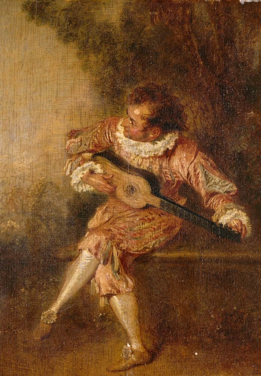 Donor av serenader (Mezetin) av Jean Antoine Watteau