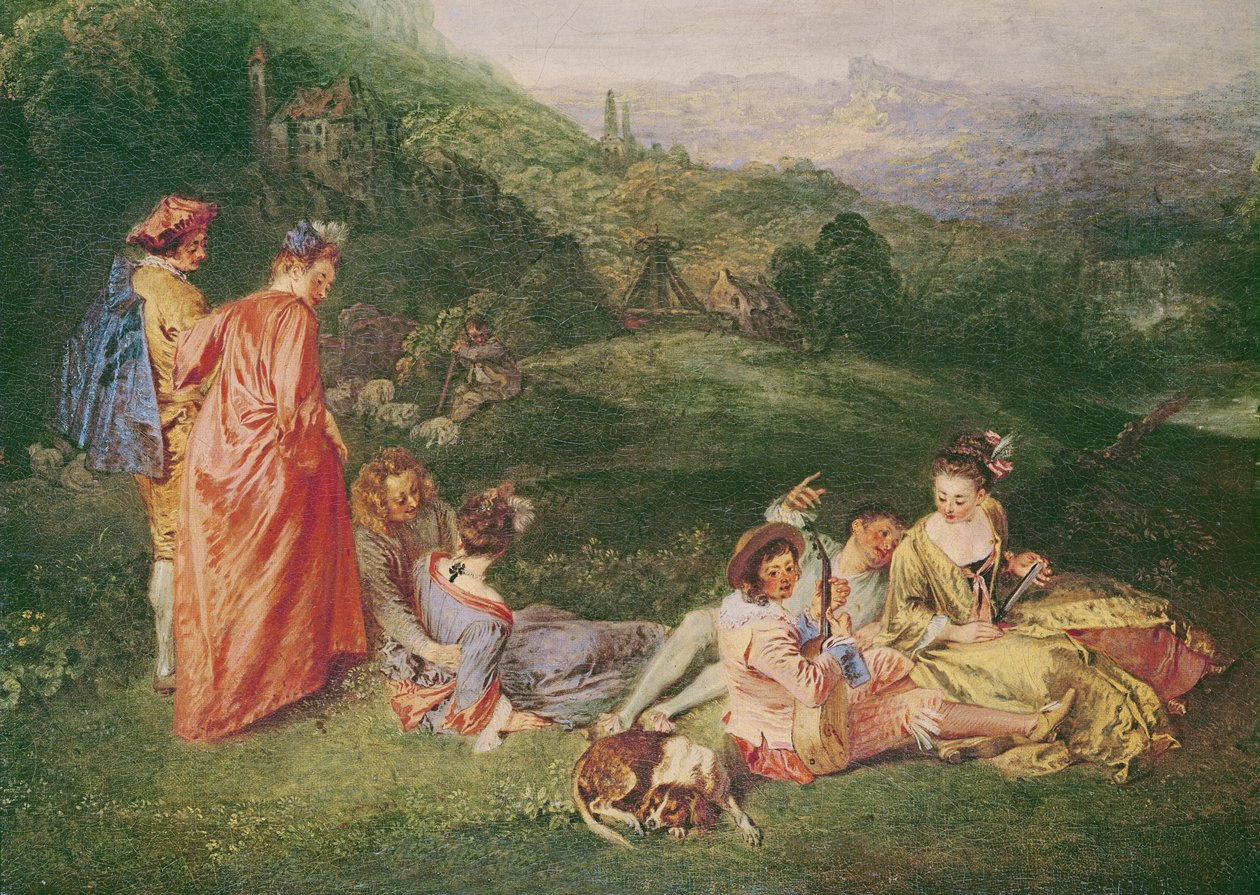 Peaceful Love, ca. 1718-19 (se også 181268) av Jean Antoine Watteau