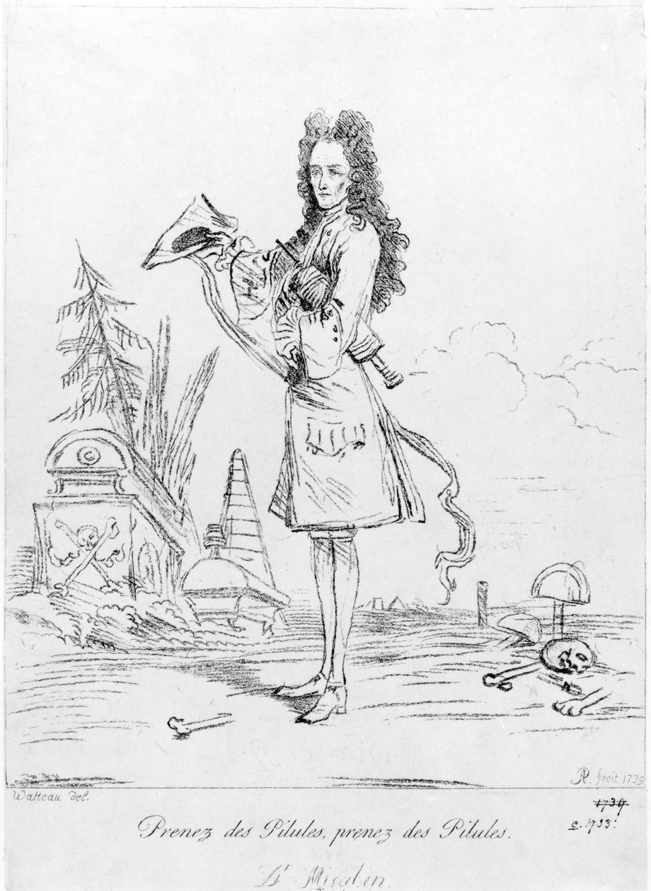 Ta piller, ta piller - Dr. Misabin, 1739 av Jean Antoine Watteau
