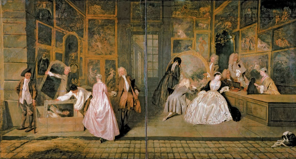 Gersaint-butikkskiltet, 1721 av Jean Antoine Watteau