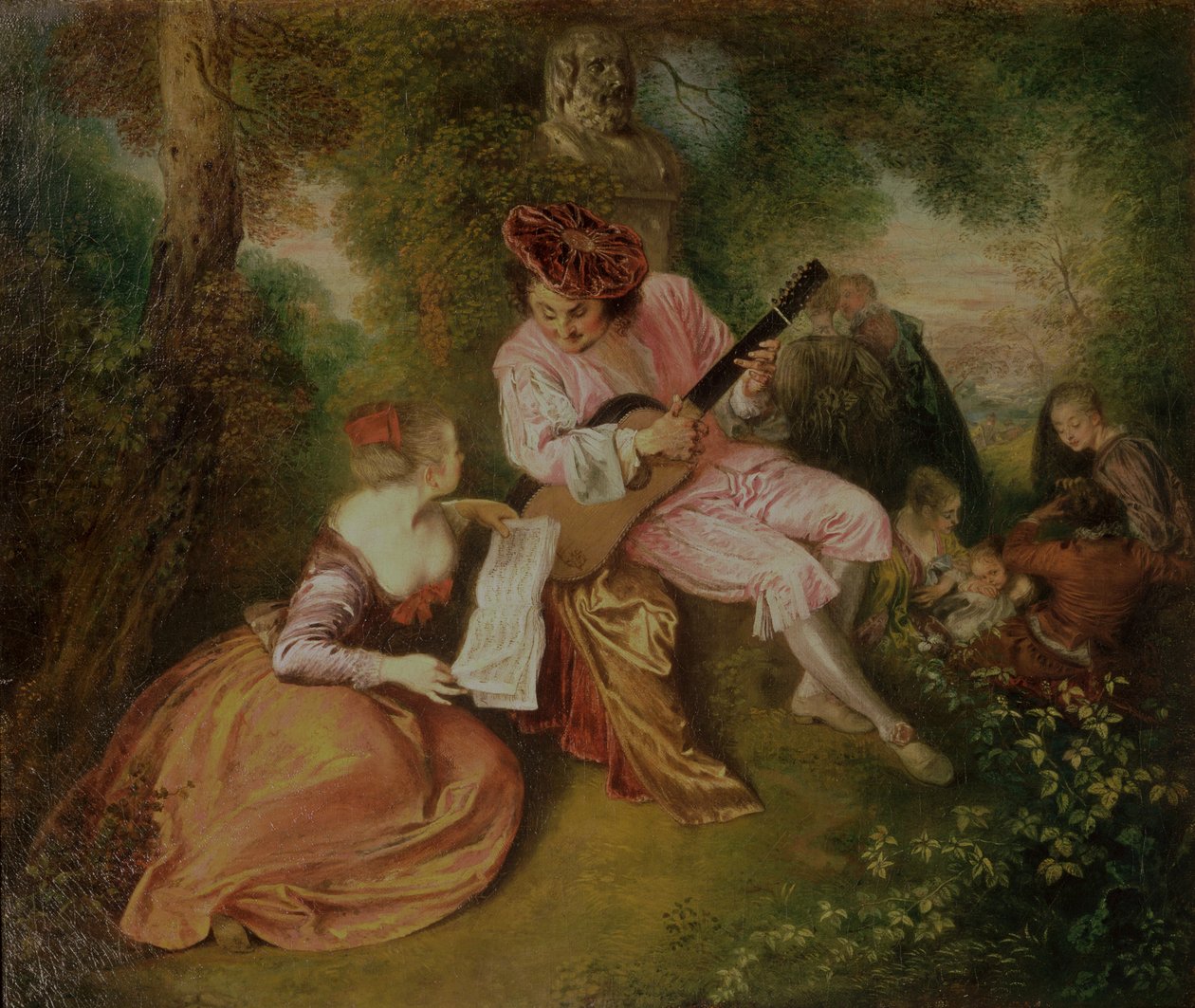Kjærlighetens skala, 1715-18 av Jean Antoine Watteau