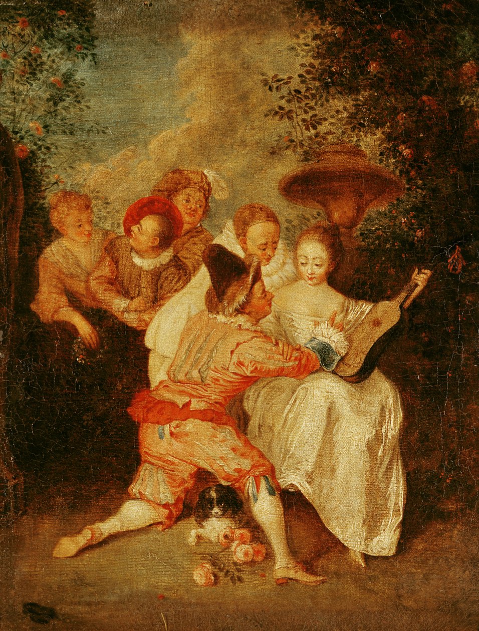 Historiefortelleren av Jean Antoine Watteau