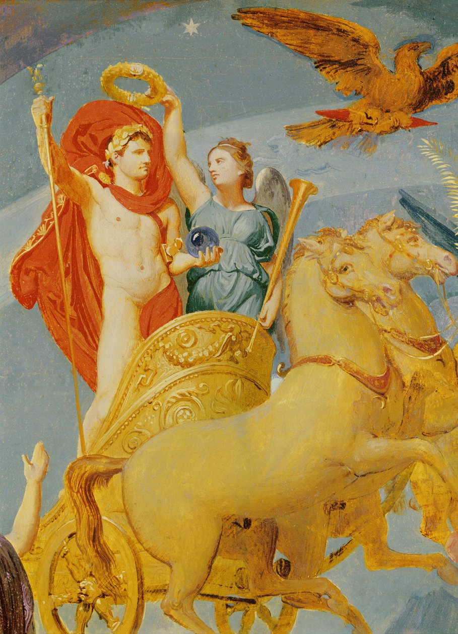 Apotheosis of Napoleon I, detalj av Napoleons vogn, 1853 av Jean Auguste Dominique Ingres