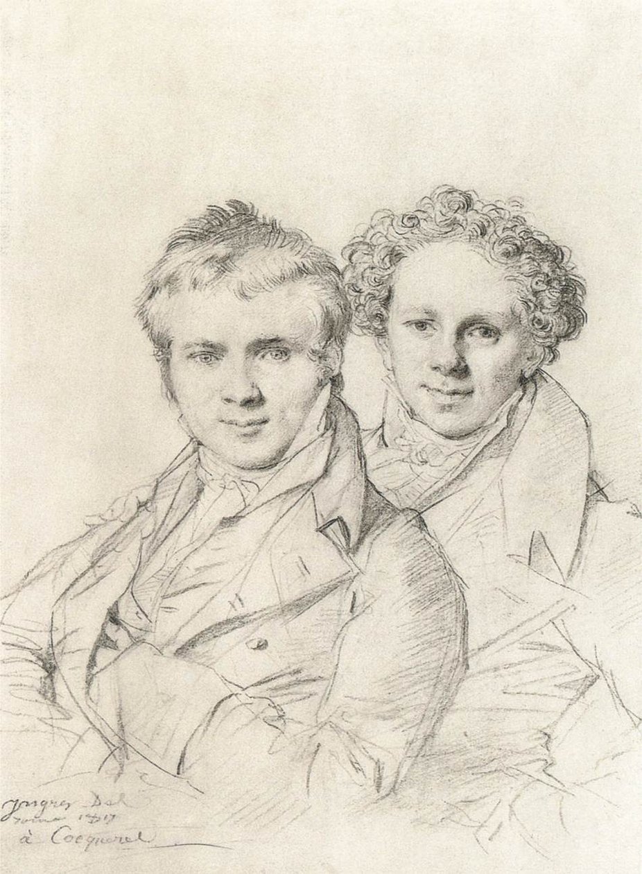 Dobbeltportrett av Otto Magnus von Stackelberg og Jacob Linckh av Jean Auguste Dominique Ingres