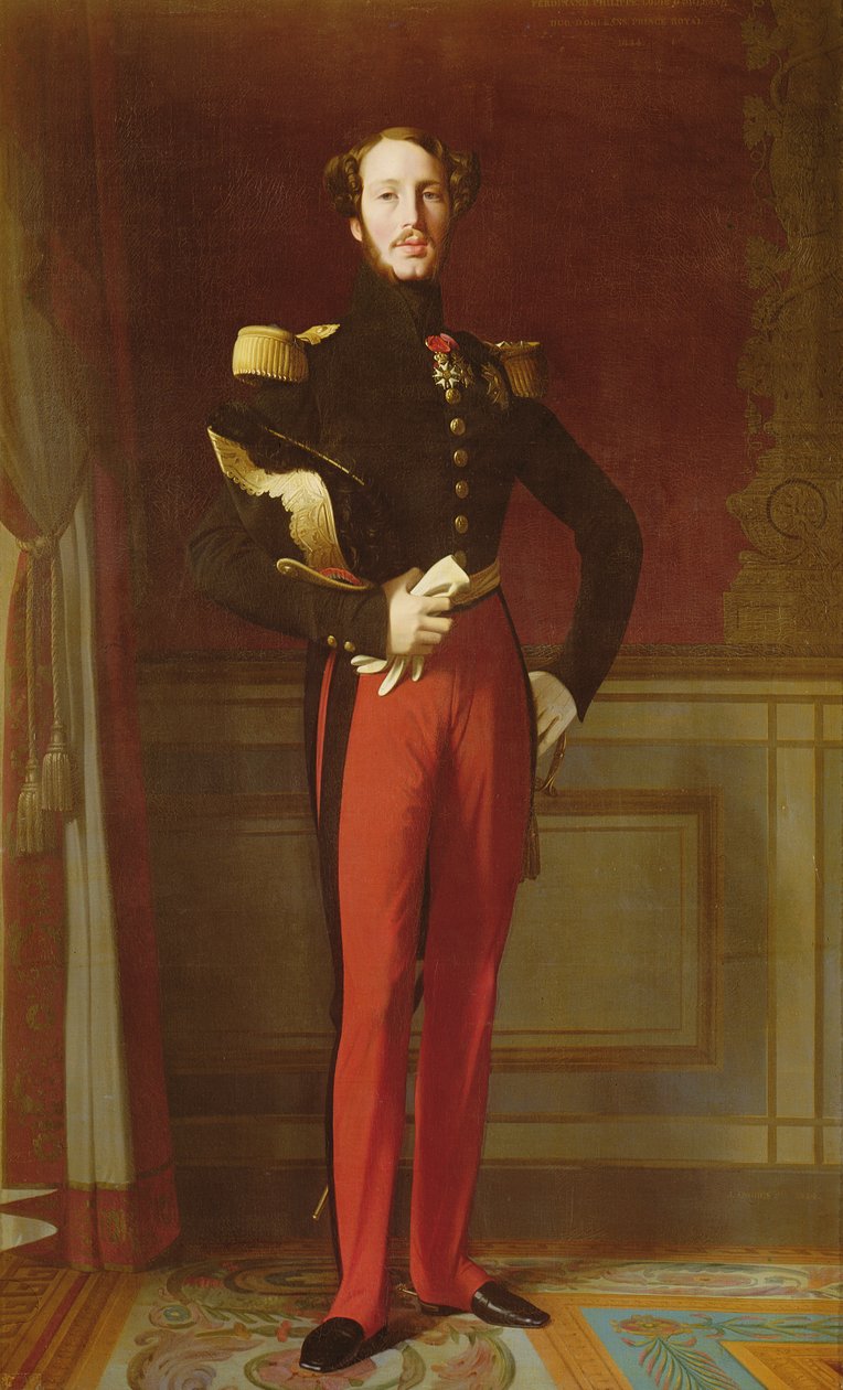 Ferdinand-Philippe (1810-42) hertug av Orleans ved Palais des Tuileries, 1844 av Jean Auguste Dominique Ingres