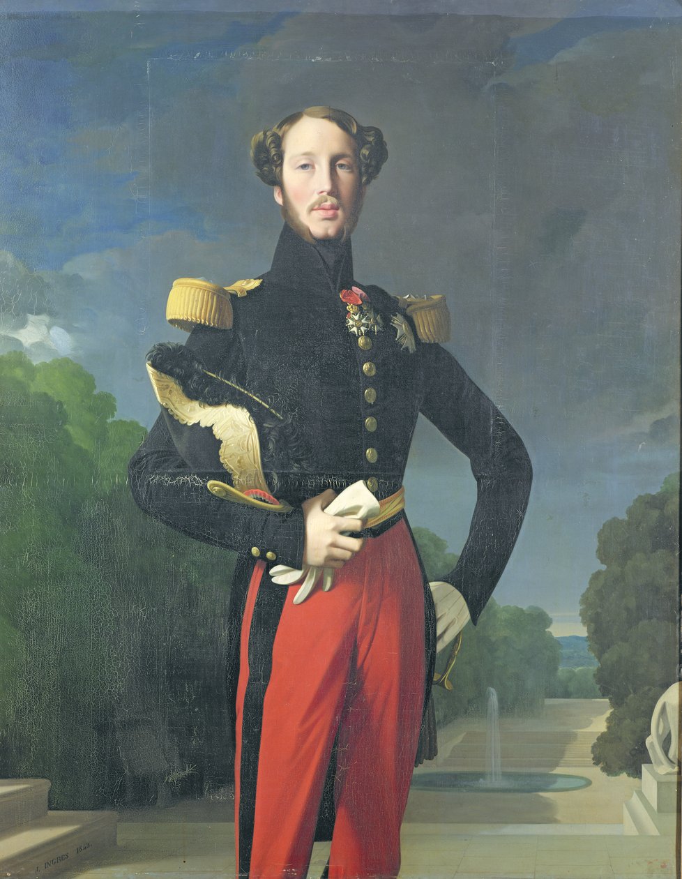 Ferdinand-Philippe (1810-42) hertug av Orleans i parken ved Saint-Cloud, 1843 av Jean Auguste Dominique Ingres