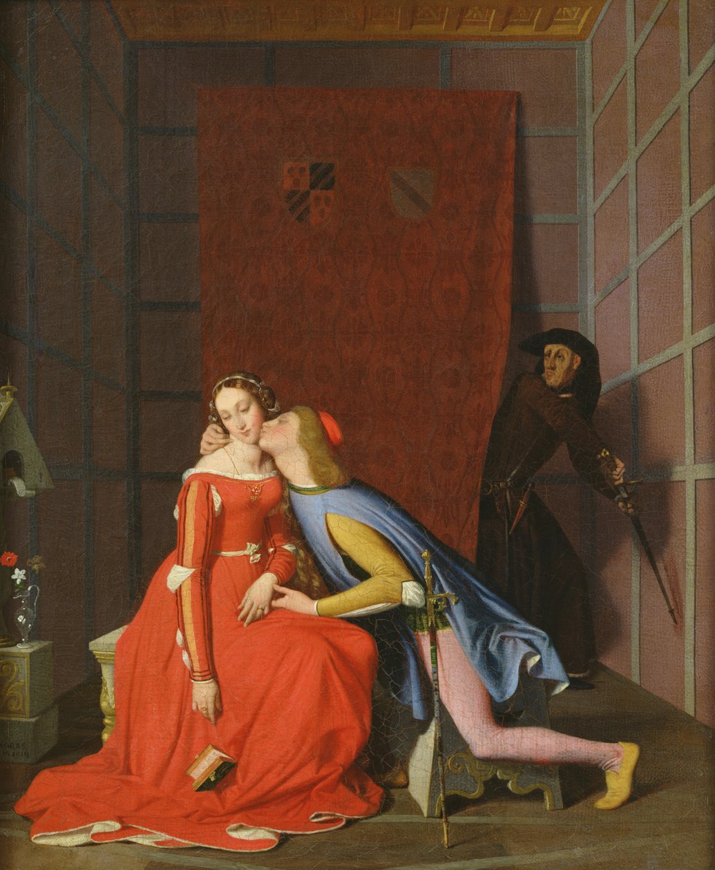 Francesca da Rimini og Paolo Malatesta, 1819 av Jean Auguste Dominique Ingres