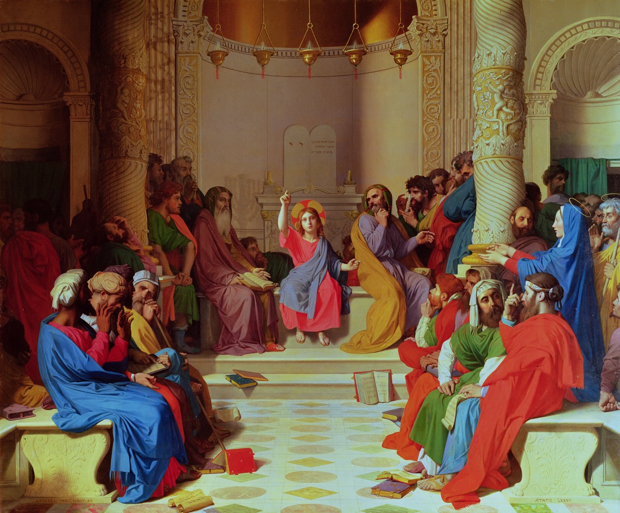 Jesus blant legene, 1862 av Jean Auguste Dominique Ingres