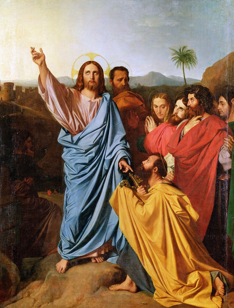 Jesus returnerer nøklene til St. Peter, 1820 av Jean Auguste Dominique Ingres