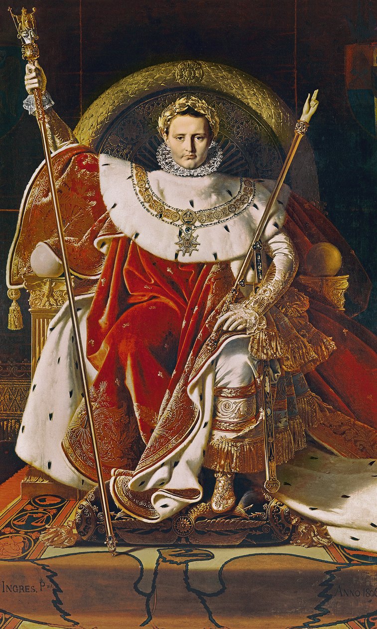 Napoleon I (1769-1821) på den keiserlige tronen, 1806 av Jean Auguste Dominique Ingres