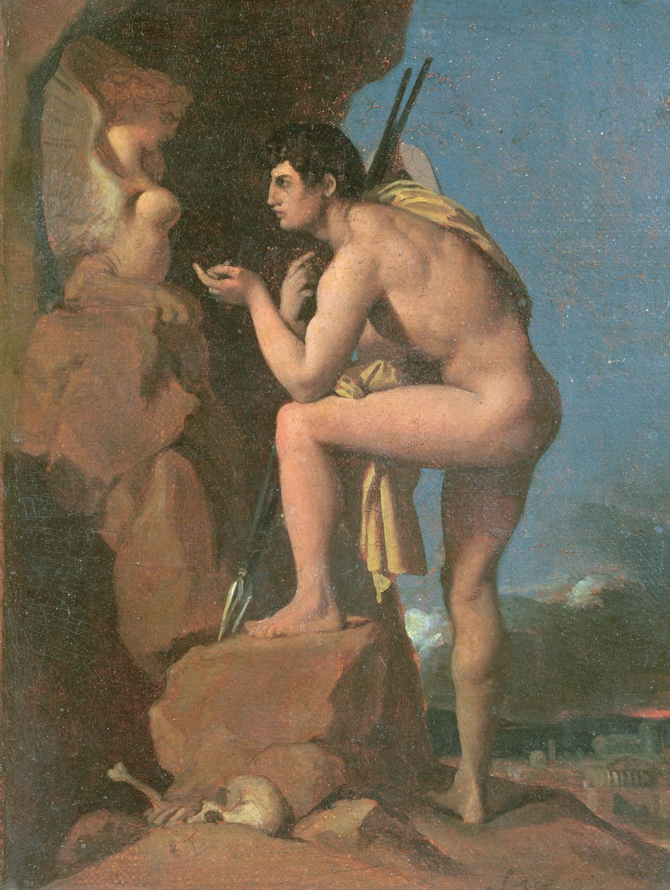 Ødipus og sfinxen, ca. 1826 av Jean Auguste Dominique Ingres