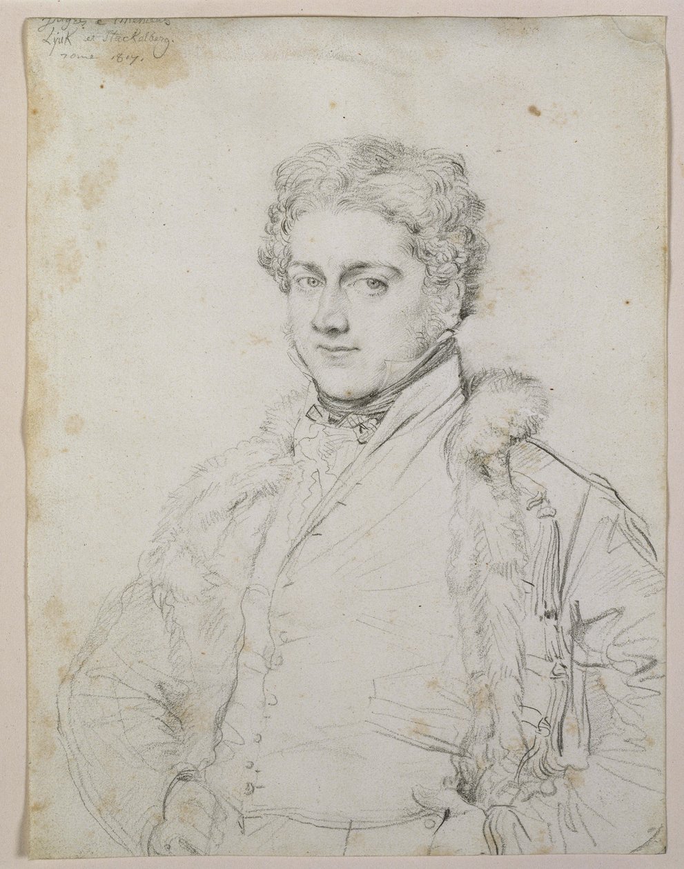 Portrett av Charles Robert Cockerell, 1817 (grafitt på papir) av Jean Auguste Dominique Ingres