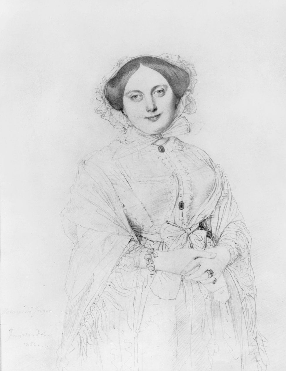 Portrett av Madame Ingres, 1852 av Jean Auguste Dominique Ingres
