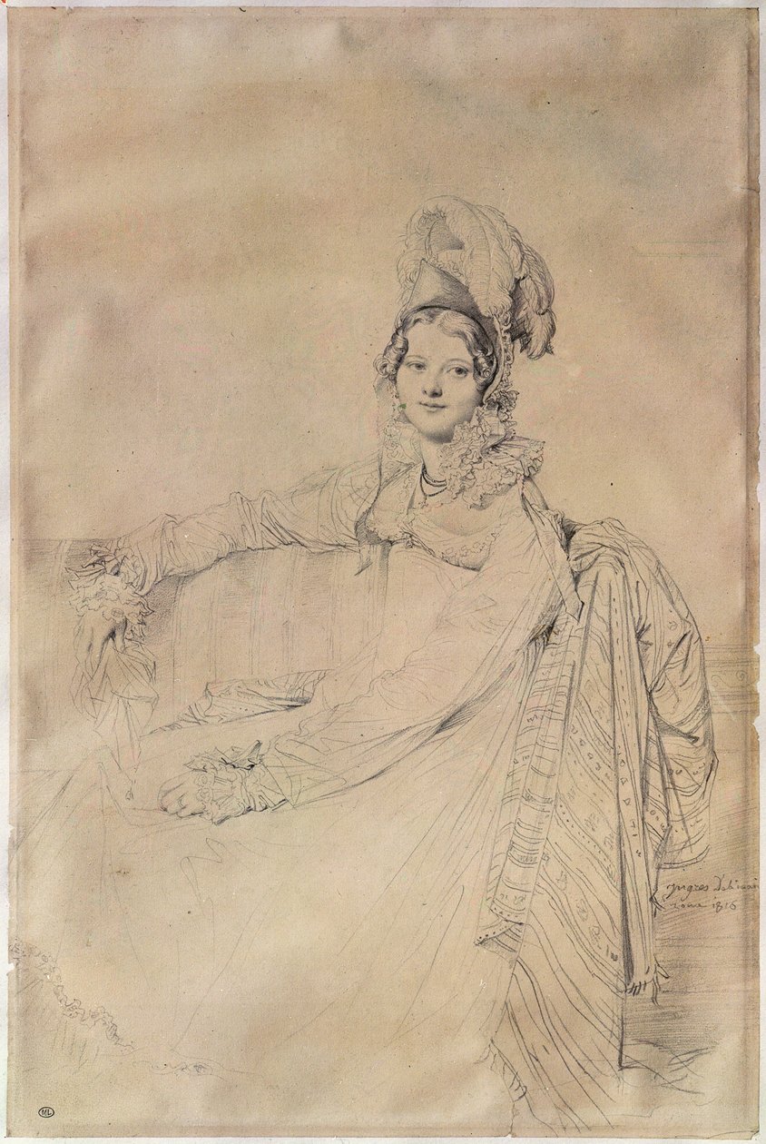 Portrett av Madame Louis-Nicolas-Marie Destouches (1787-1831) 1816 av Jean Auguste Dominique Ingres