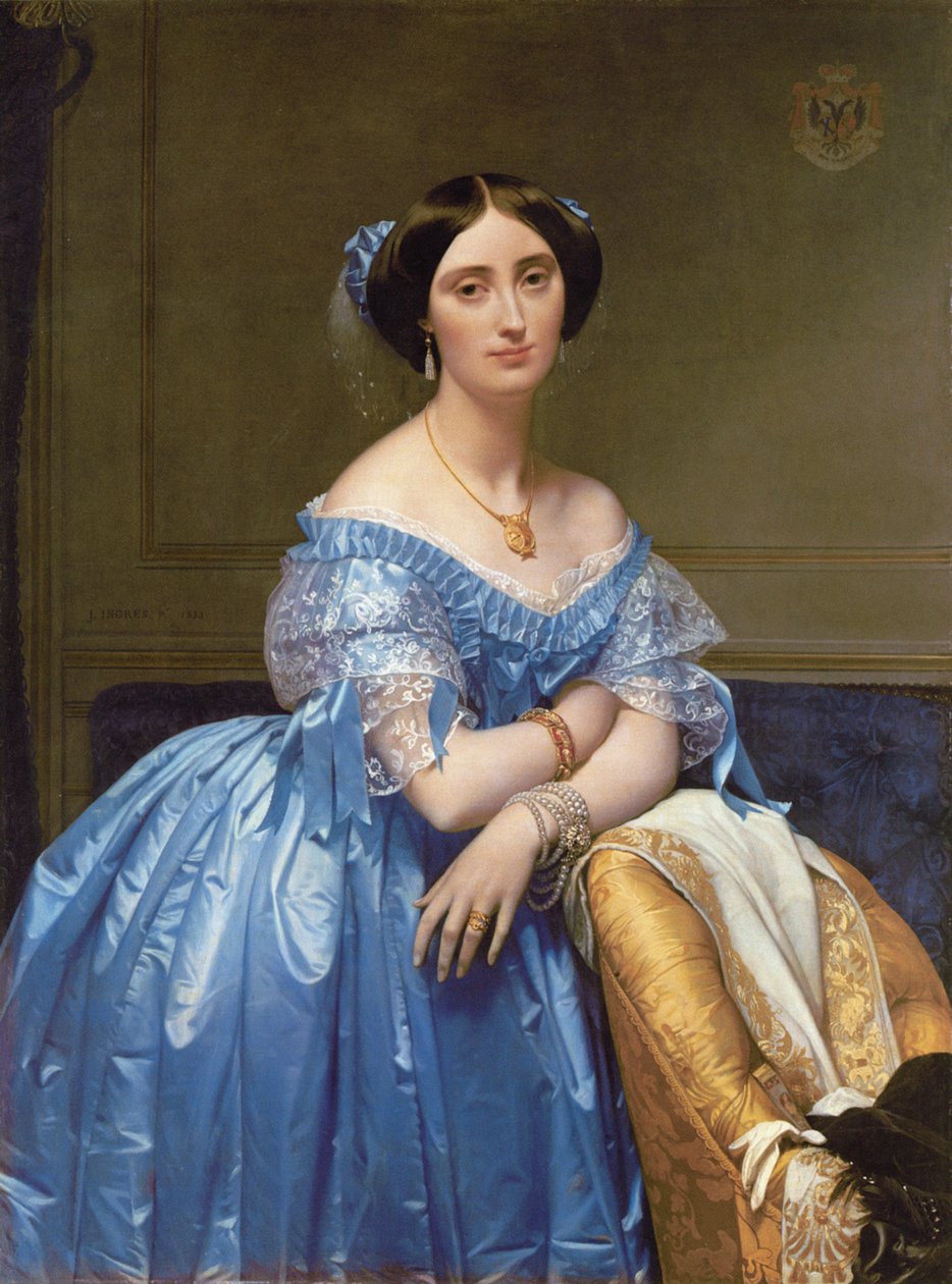 Portrett av Princesse de Broglie, 1853 av Jean Auguste Dominique Ingres