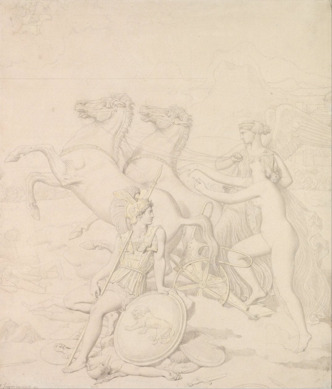 Venus Hurt av Diomedes av Jean Auguste Dominique Ingres