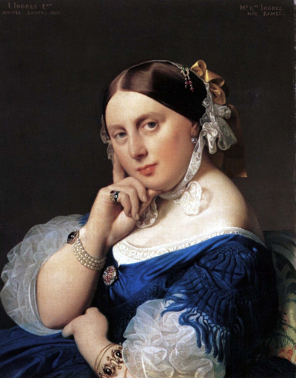 portrett av Madame Ingres née Ramel av Jean Auguste Dominique Ingres