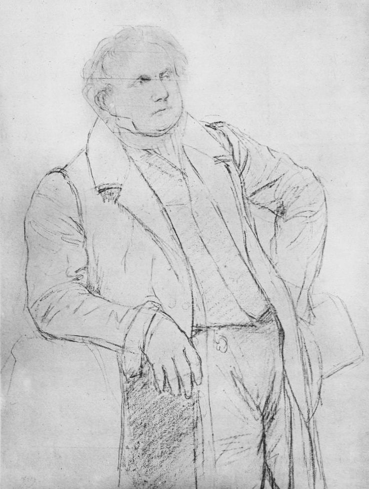 Studie til portrett av M. Bertin av Jean Auguste Dominique Ingres