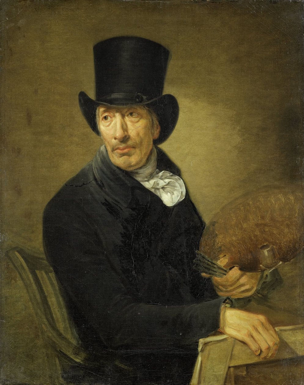 Portrett av maleren Pieter Barbiers av Jean Augustin Daiwaille