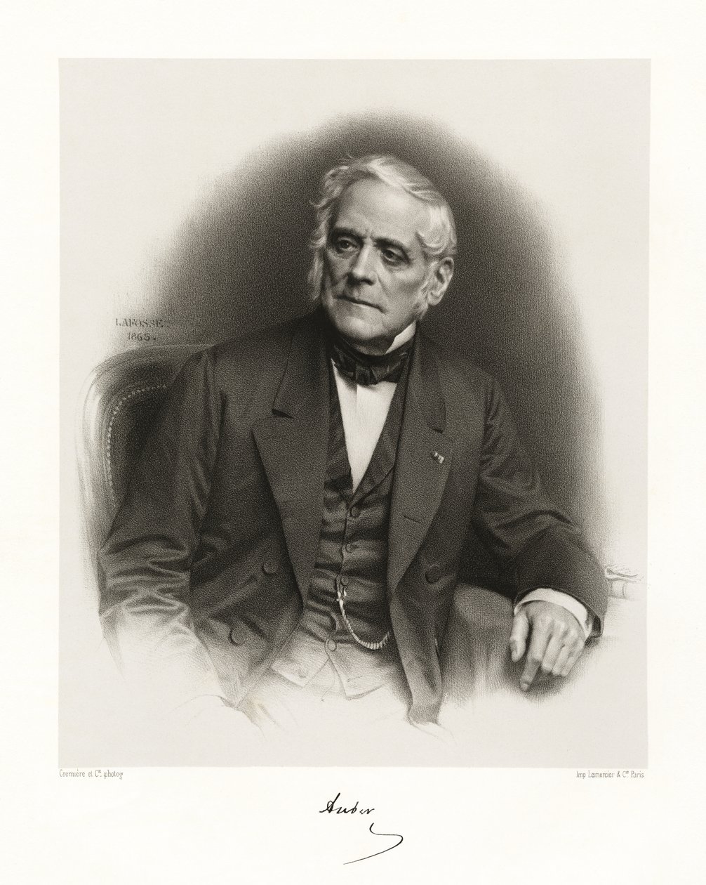 Daniel François Esprit Auber, 1865-66 av Jean Baptiste Adolphe Lafosse