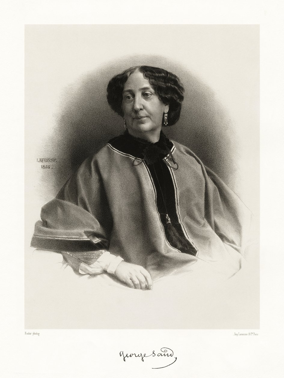 Georges Sand, 1865-66 av Jean Baptiste Adolphe Lafosse