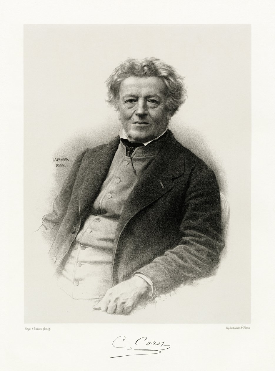Jean Baptiste Camille Corot, 1865-66 av Jean Baptiste Adolphe Lafosse
