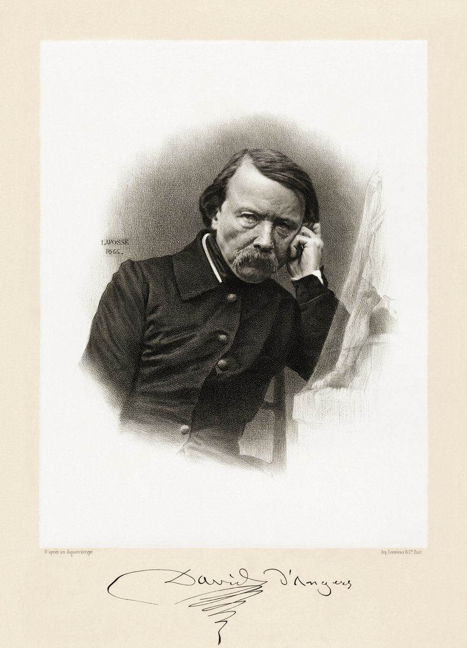 Pierre Jean David, 1865-66 av Jean Baptiste Adolphe Lafosse