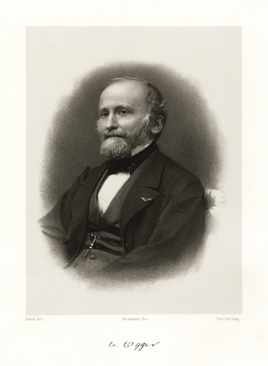 Émile Egger, 1865-66 av Jean Baptiste Adolphe Lafosse