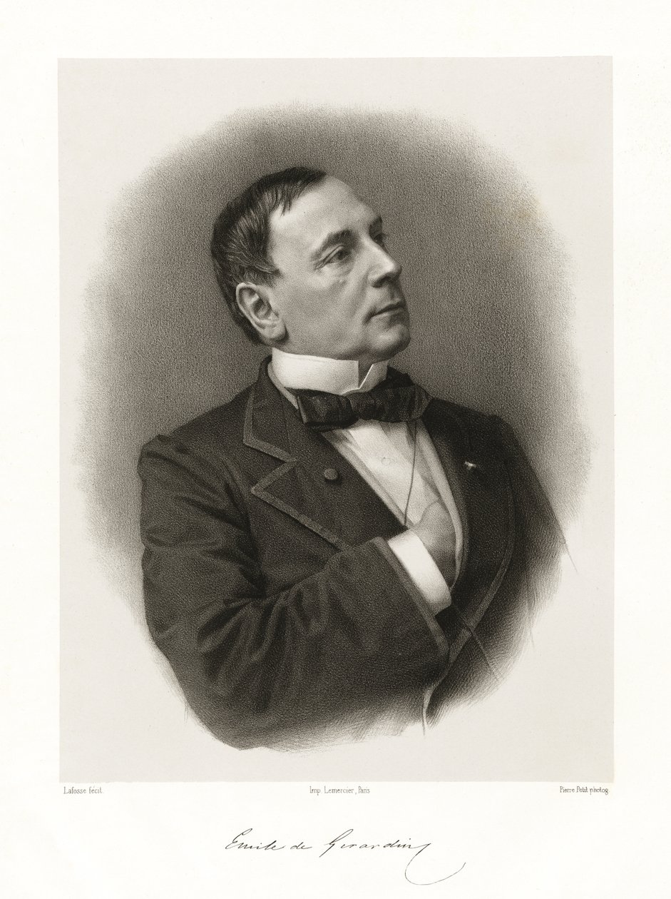 Èmile de Girardin, 1865-66 av Jean Baptiste Adolphe Lafosse