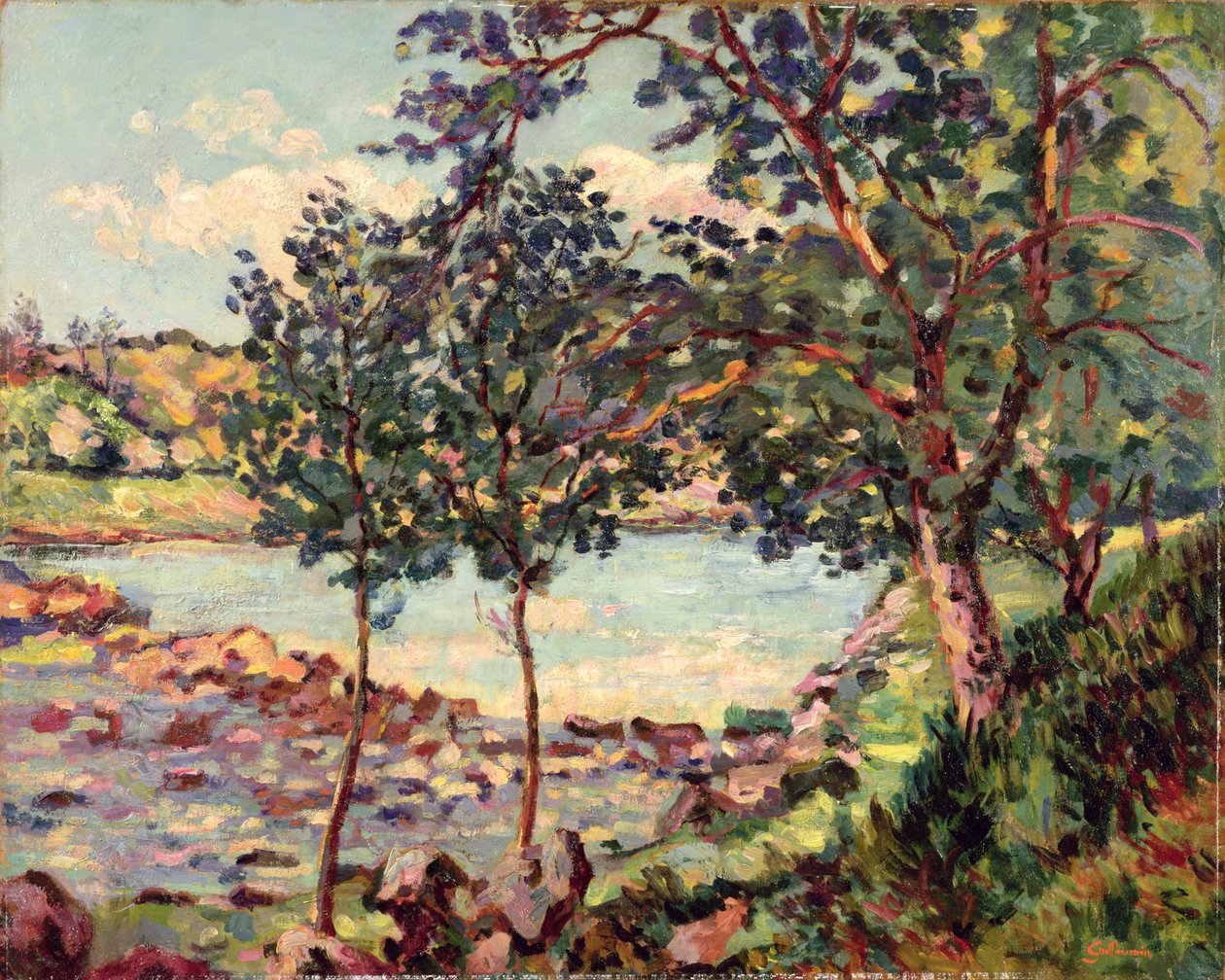 Landskap med en innsjø av Jean Baptiste Armand Guillaumin