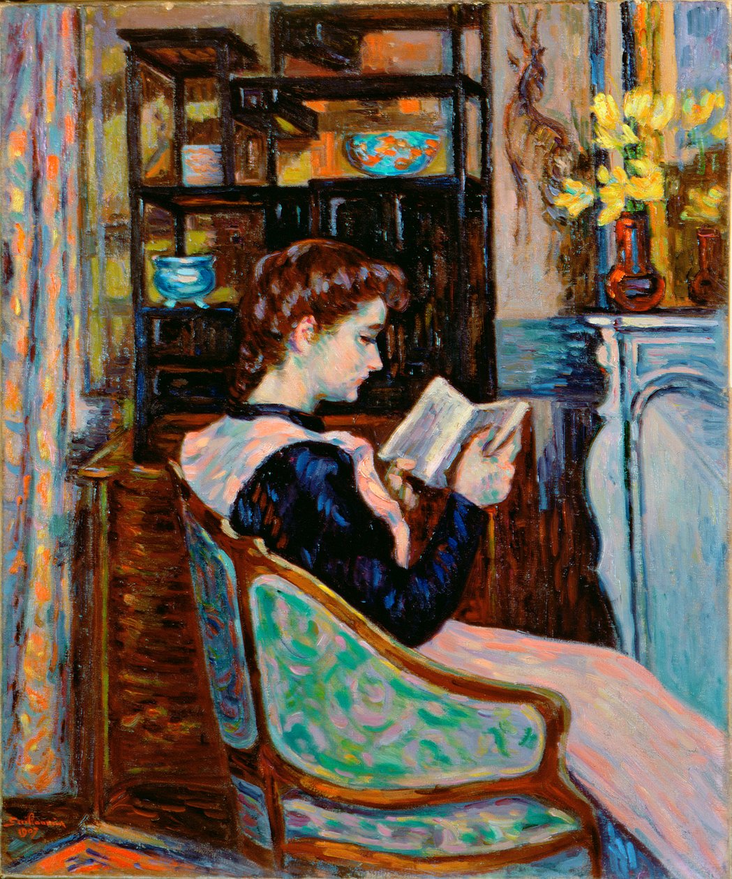 Mlle. Guillaumin lesning, 1907 av Jean Baptiste Armand Guillaumin