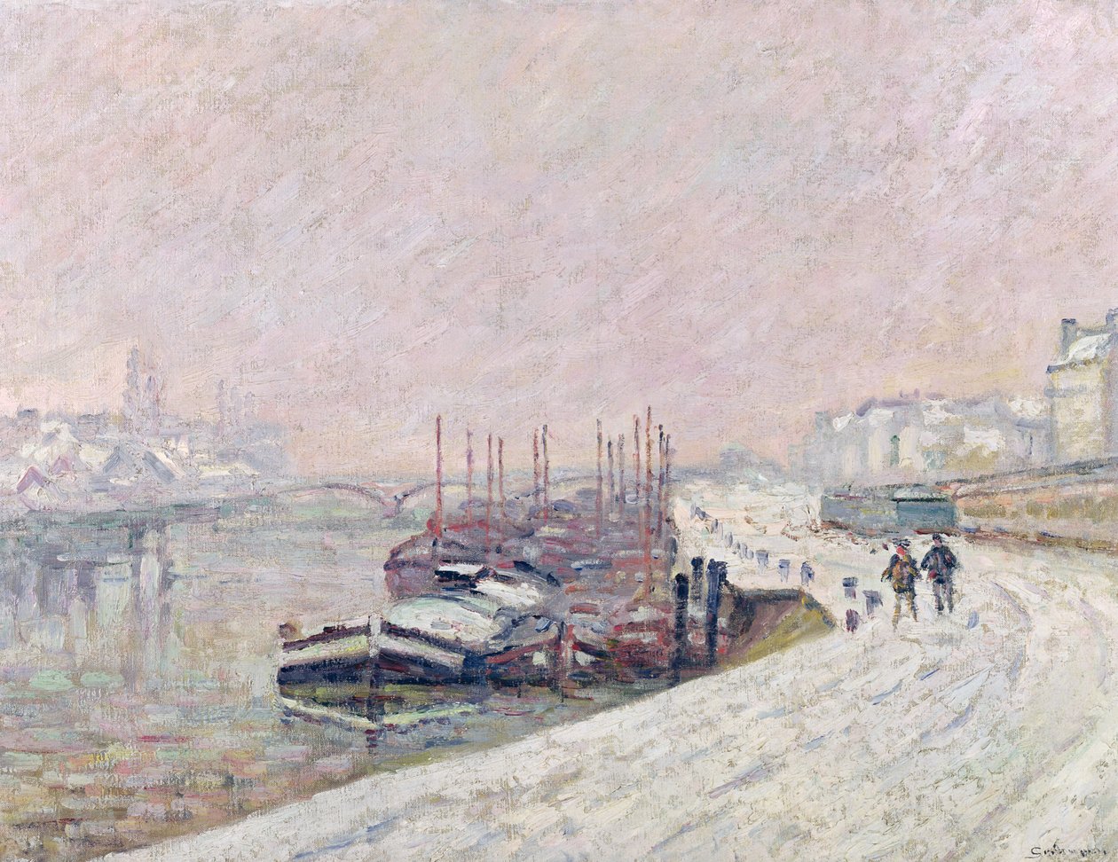 Snø i Rouen av Jean Baptiste Armand Guillaumin