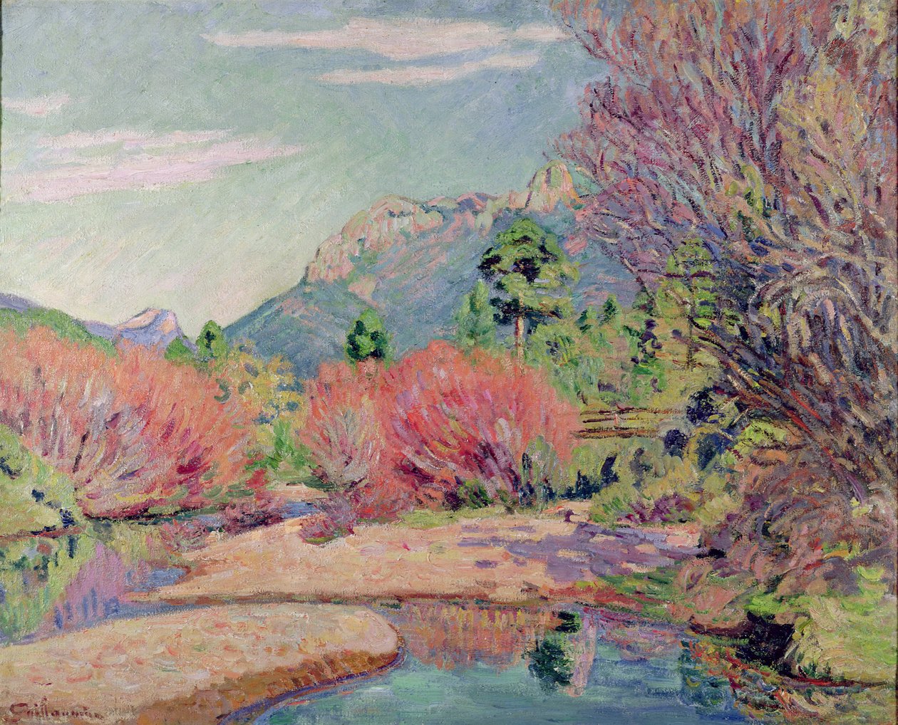 The Banks of the Sedelle ved Crozant av Jean Baptiste Armand Guillaumin