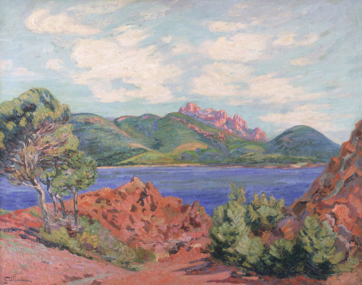 Agay-bukten, ca. 1905 av Jean Baptiste Armand Guillaumin