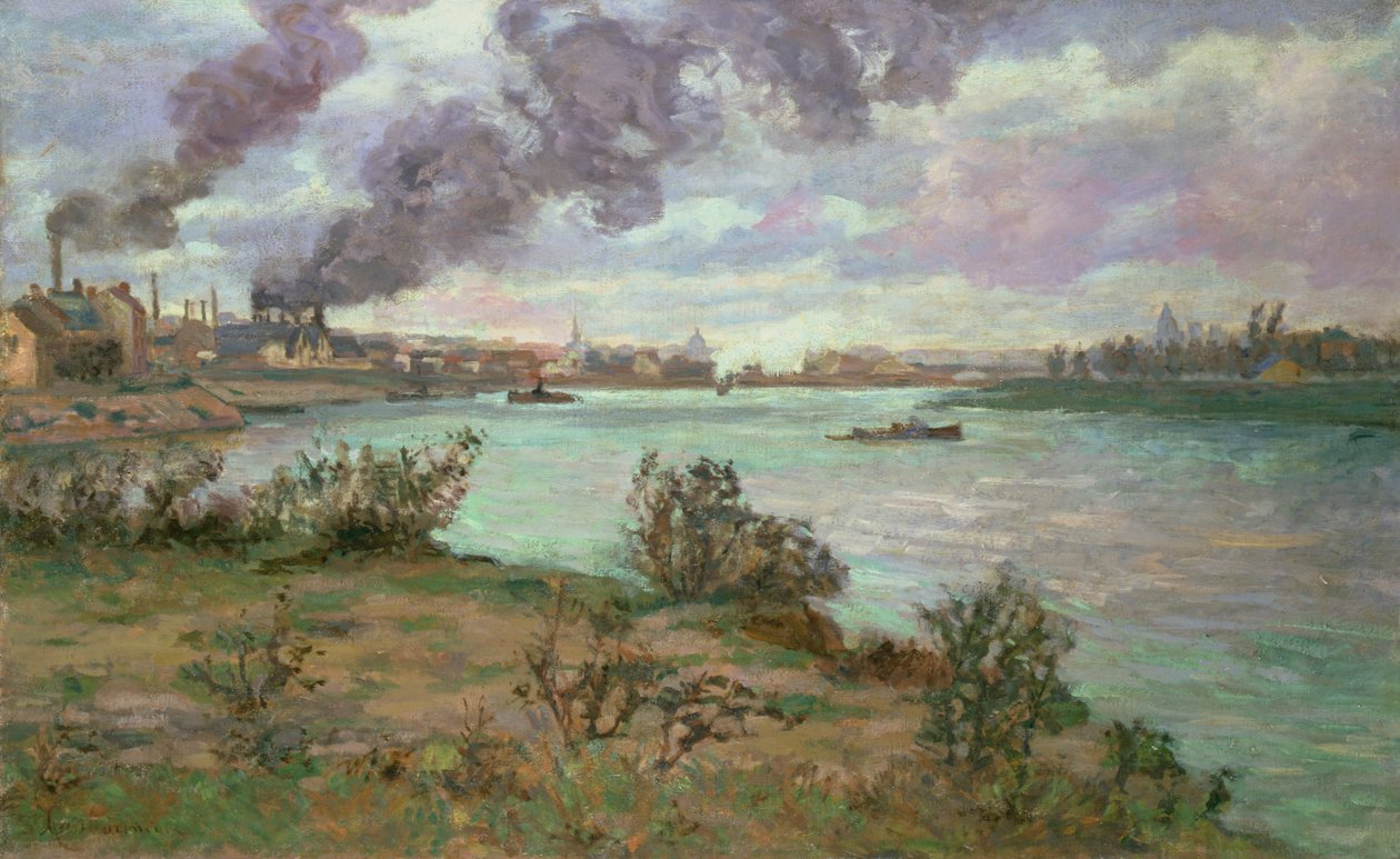 Sammenløpet av Seinen og Marne ved Ivry av Jean Baptiste Armand Guillaumin