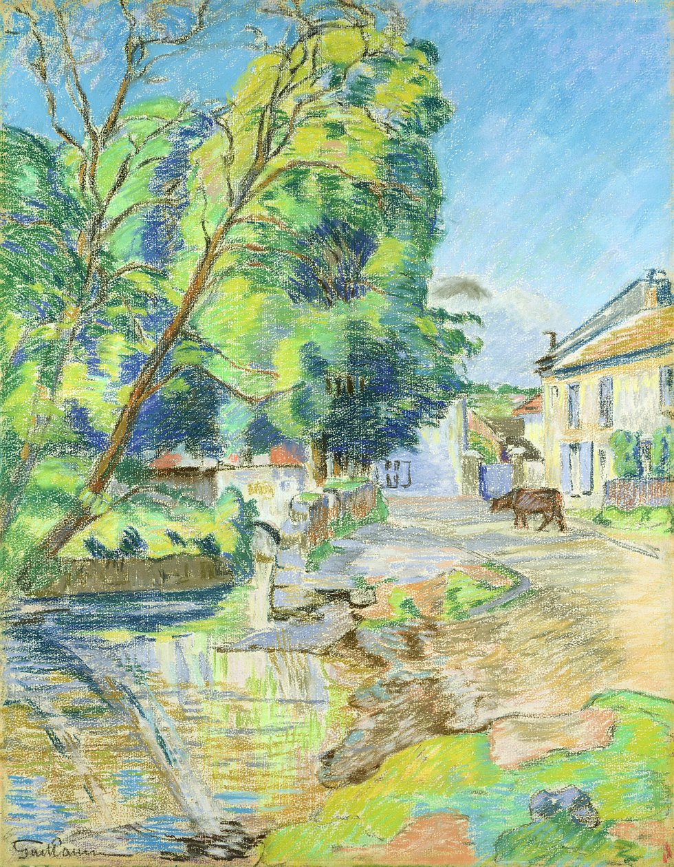 The Village (pastell på papir) av Jean Baptiste Armand Guillaumin