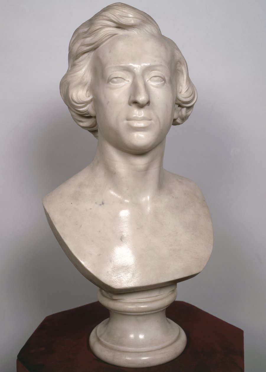 Byste av Frederic Chopin (1810-49), 1849 (marmor) av Jean Baptiste Auguste Clesinger