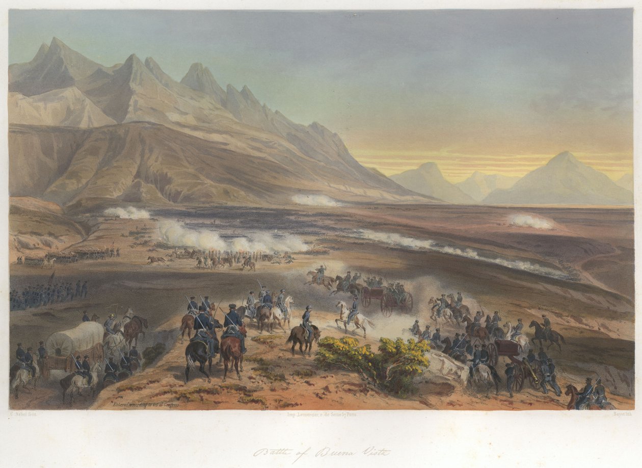 Slaget ved Buena Vista (23. februar 1847) av Jean Baptiste Bayot