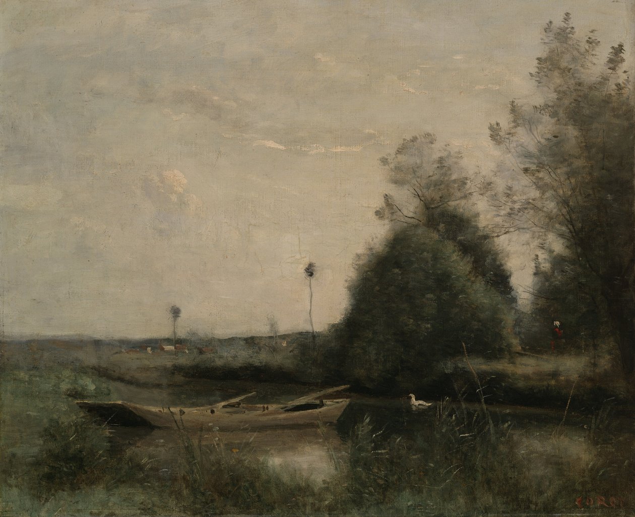 A Pond in Mortain, ca. 1860-70 av Jean Baptiste Camille Corot