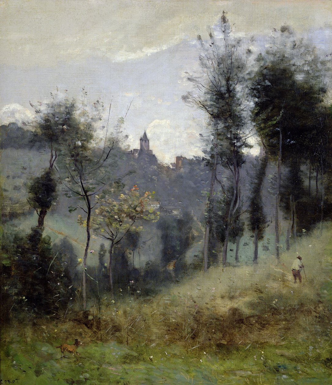 Canteleu nær Rouen av Jean Baptiste Camille Corot